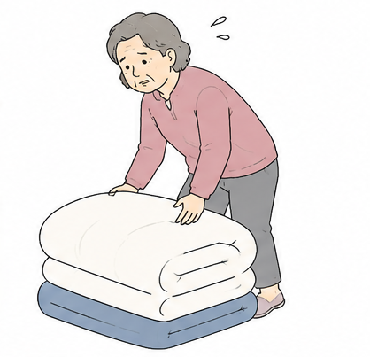 布団の上げ下ろしがつらい